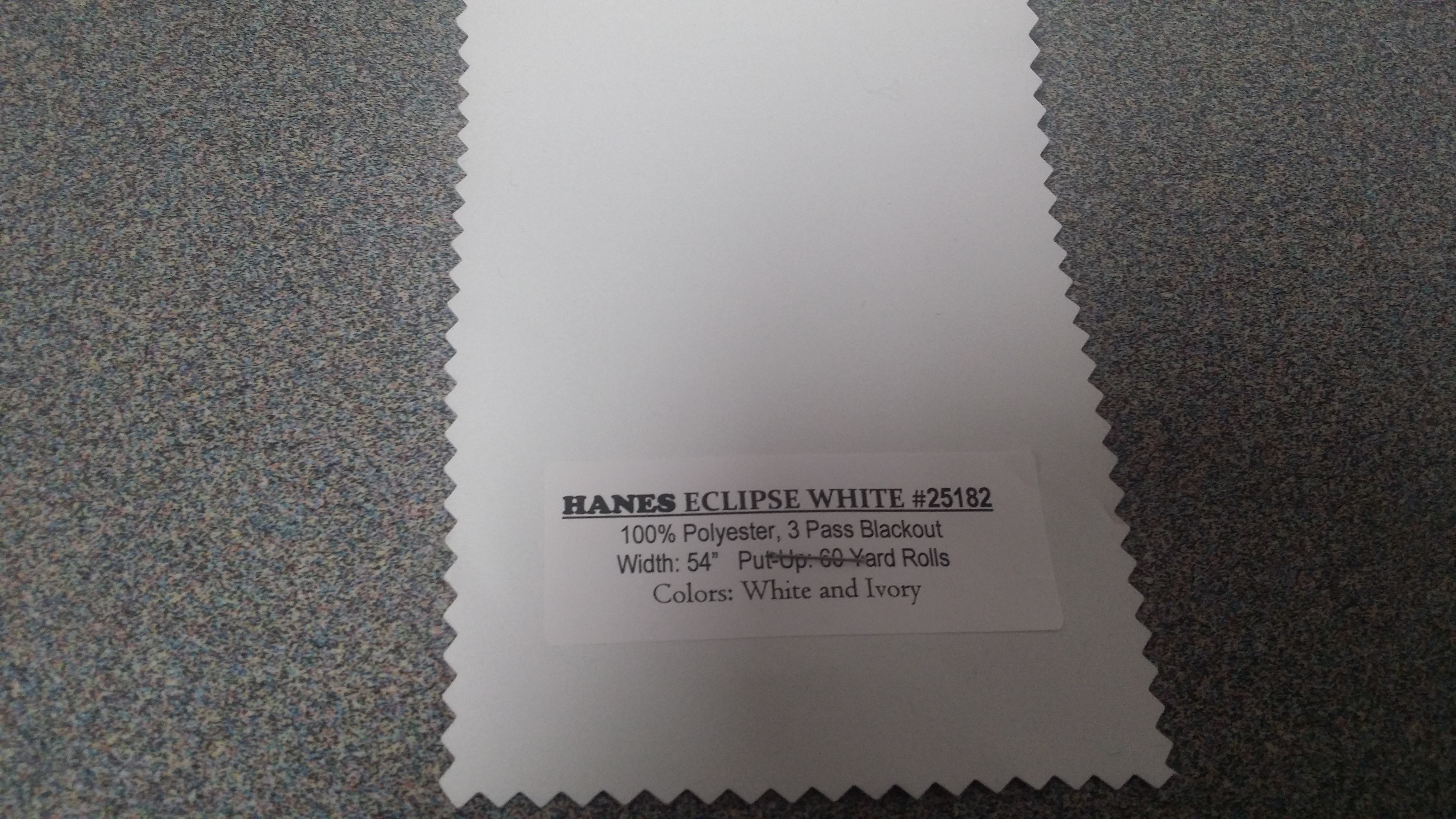 54″ Hanes Blackout (3pass) Best Drapery Lining White – Linen Superstore